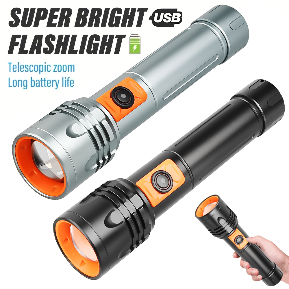Outdoor Lighting Lanterns - Yüksek Güçlü LED El Feneri USB
