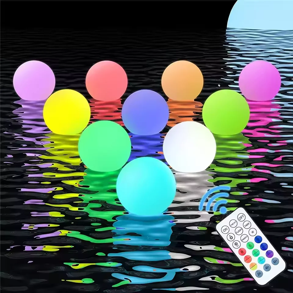 Outdoor Lighting Around Pool - 1-5 adet yüzen havuz ışıkları 16