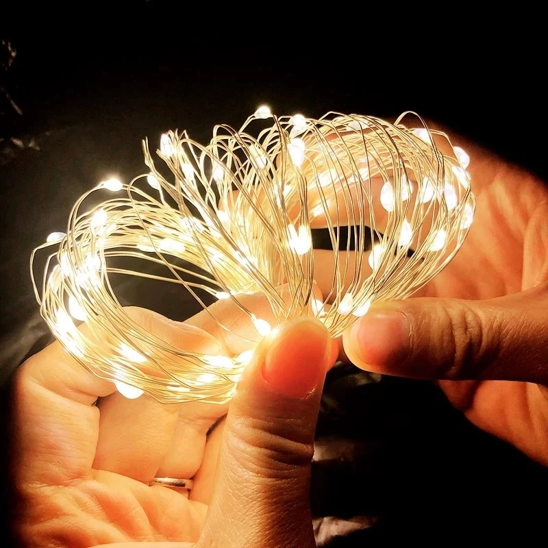 Outdoor Lighting Strip - Bakır Tel USB LED Dize Işıklar