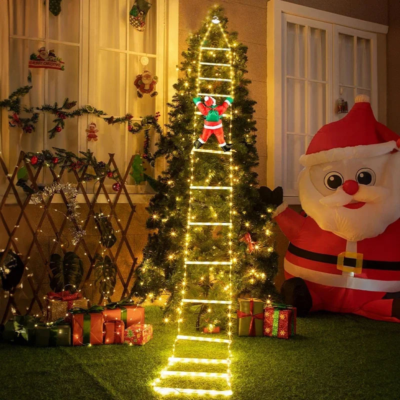 Outdoor Lighting And Decor - LED Noel Işıkları Noel Dekoratif Merdiven