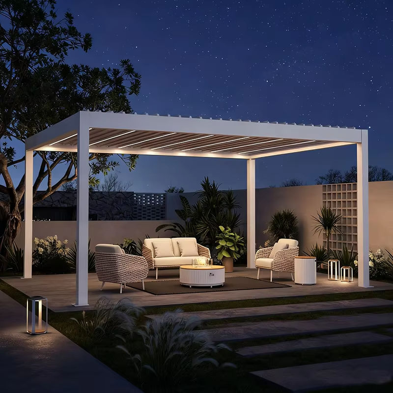 Outdoor Lighting For Gazebo - Paslanmaz Çelikten Yapılmış, LED Işıklı ve