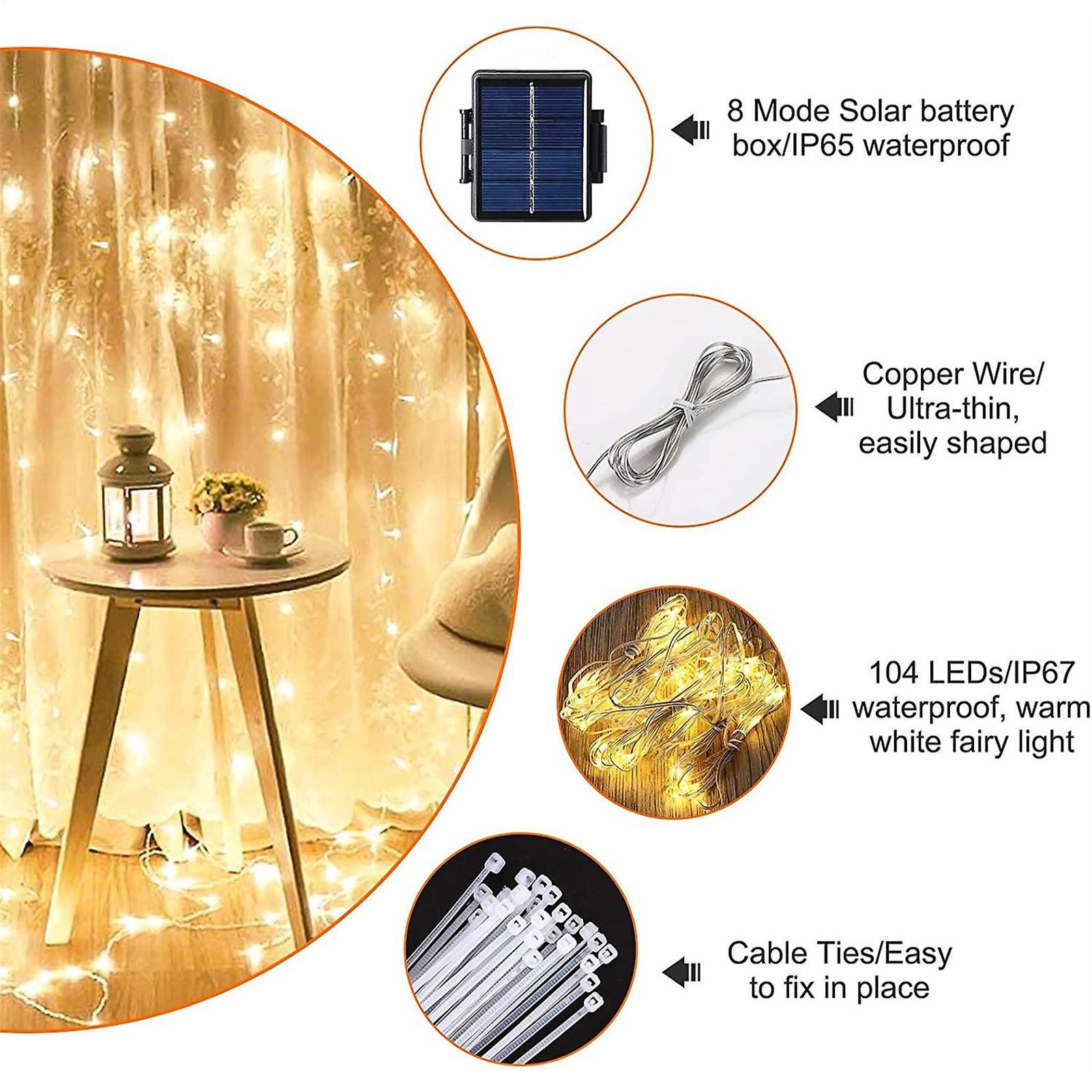 Outdoor Lighting For Gazebo - Güneş Enerjili Şemsiye Işık Zinciri 104