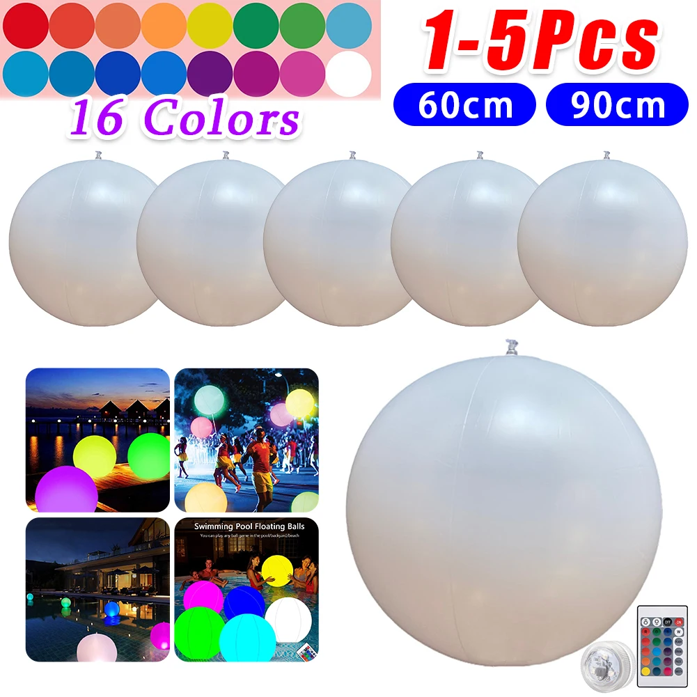 Outdoor Lighting Around Pool - 1-5 adet 60/90CM yüzen havuz ışıkları
