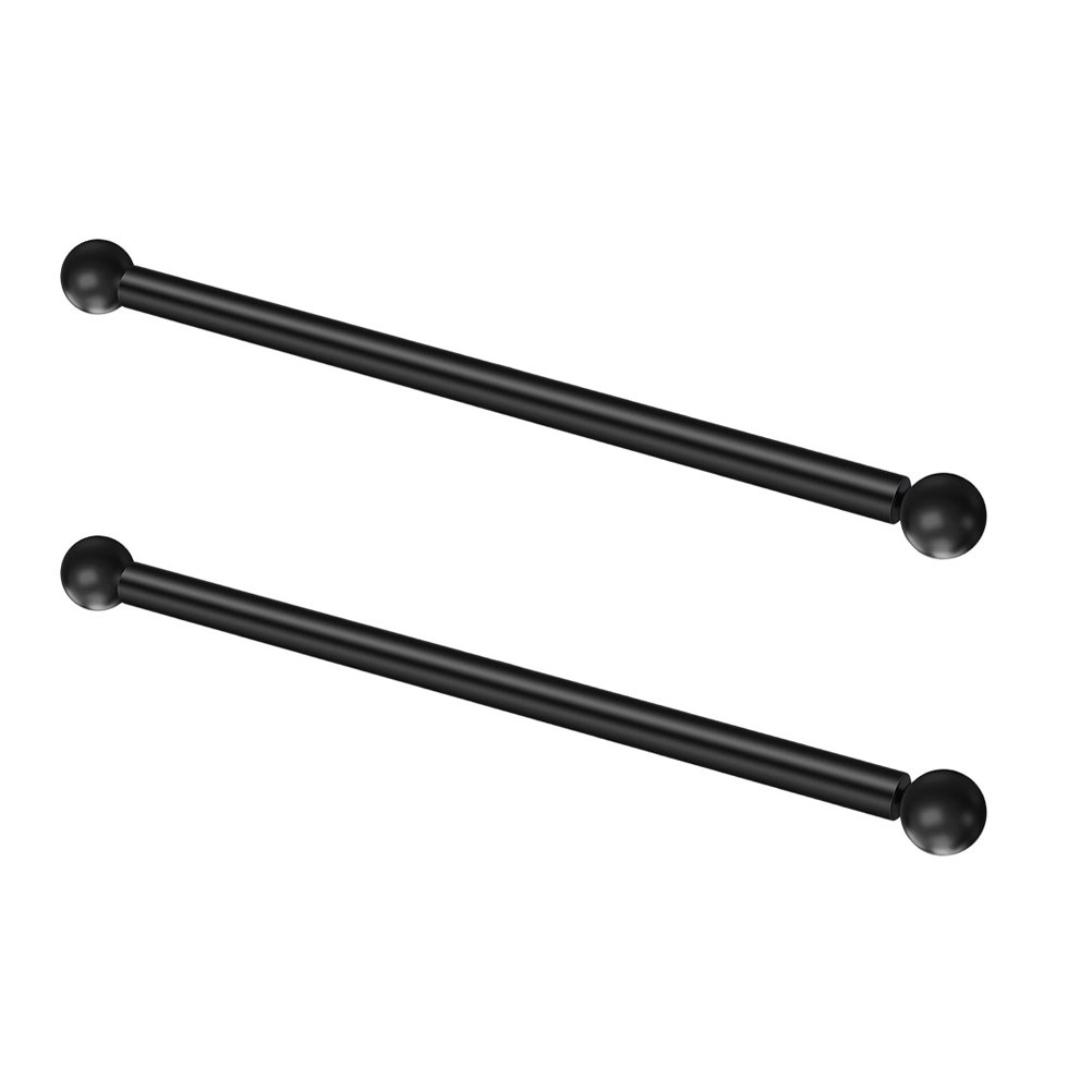 Outdoor Lighting Fixtures - 2 Adet Siyah Metal Dış Mekan