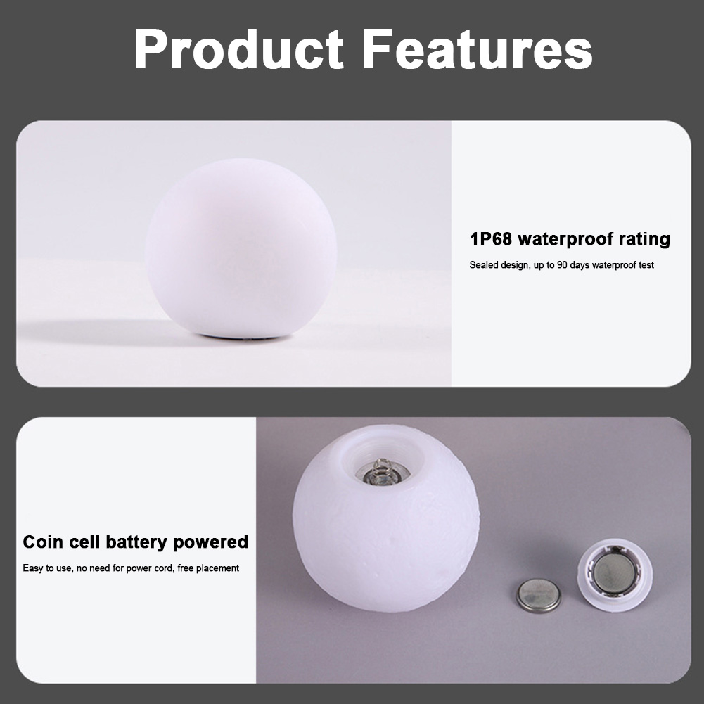 Outdoor Lighting Around Pool - LED Parlayan Top Gece Lambası IP68