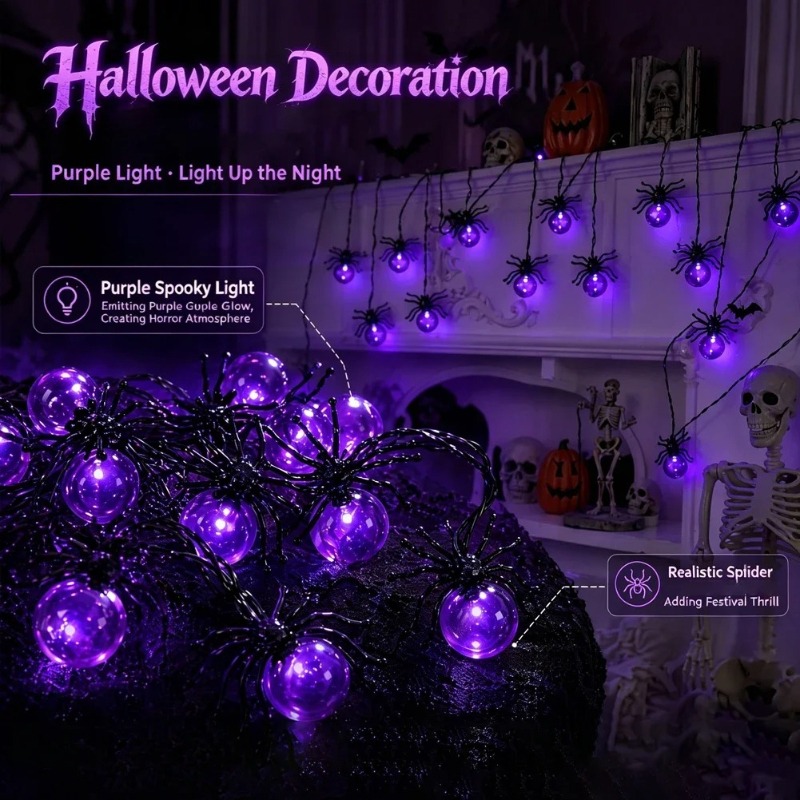 Pille Çalışan Örümcek LED Işık - Outdoor Lighting And Decor incelemesi ve fiyatı
