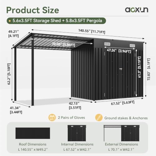 6x4FT Dış Mekan Depolama Kulüb - Outdoor Lighting For Gazebo incelemesi ve fiyatı