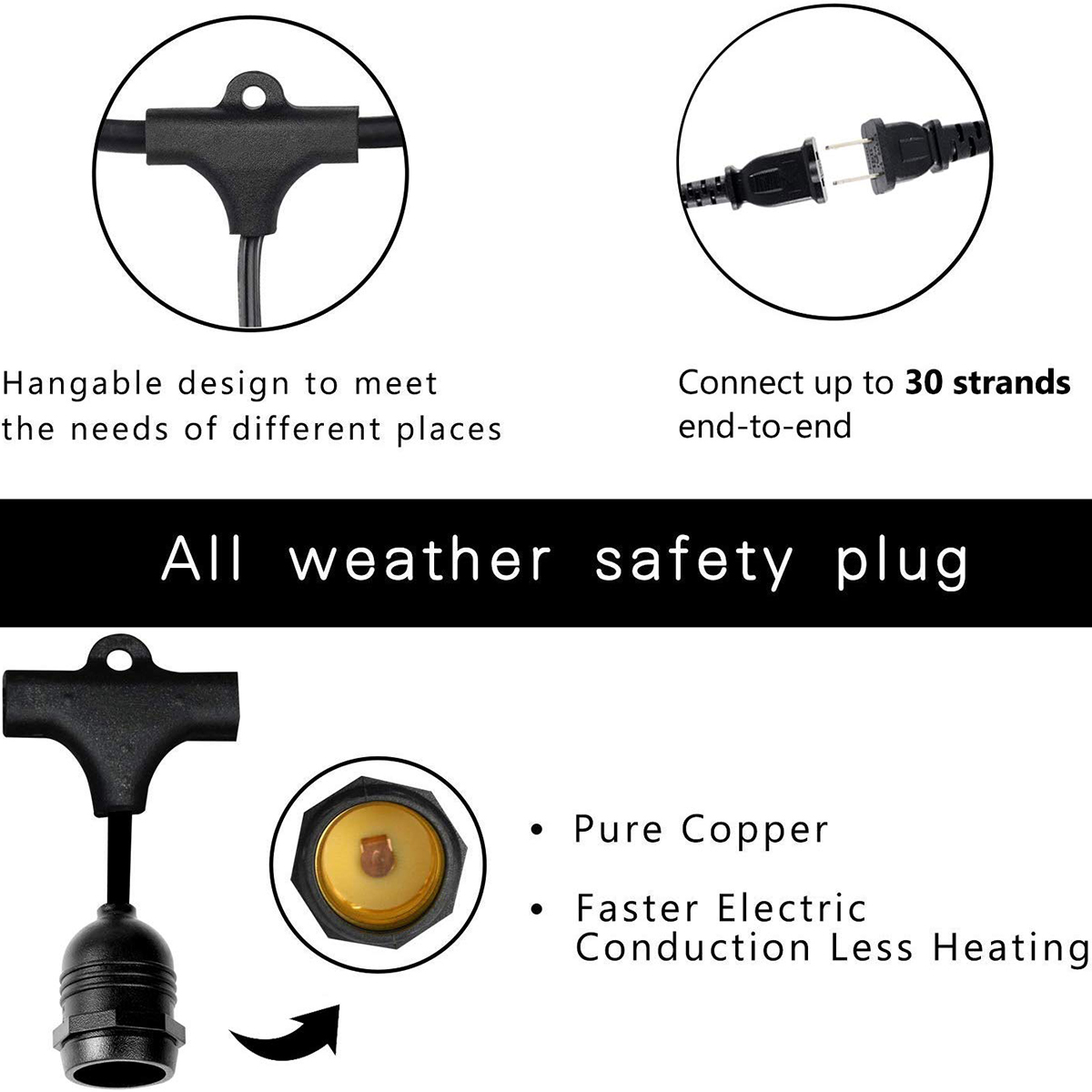 Açık dize işıkları LED S14 kür - Outdoor Lighting For Gazebo incelemesi ve fiyatı