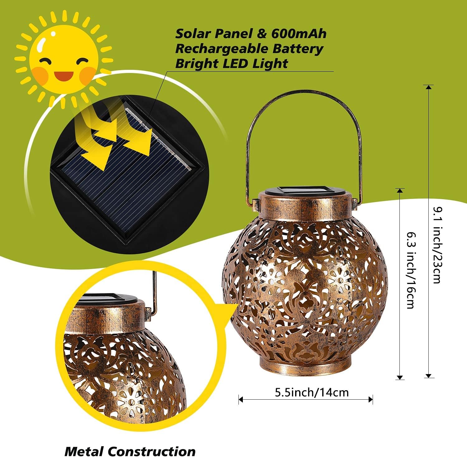 1-6 adet fas güneş fenerleri a - Outdoor Lighting For Gazebo incelemesi ve fiyatı