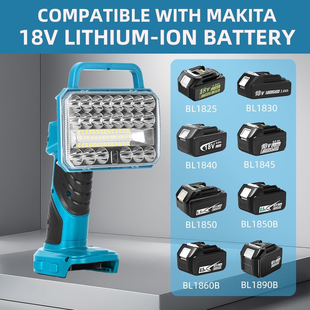 Makita 18V için 18W 2000LM Akü - Outdoor Lighting Jobs incelemesi ve fiyatı